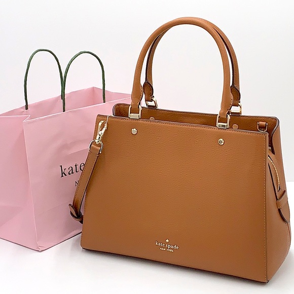 Kate Spade Leila Medium Triple Compartment Satchel Warm Ginger - Picture 2 of 16